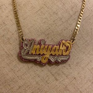 14k Gold name plated 16” necklace for an Aniyah